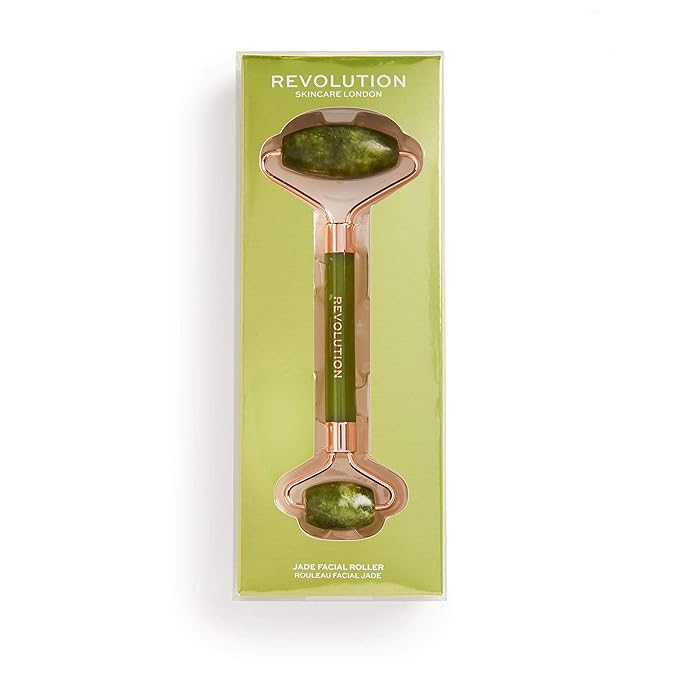 Revolution Skincare London, Jade Face Roller, Massager for Face, Neck & Body, 57g