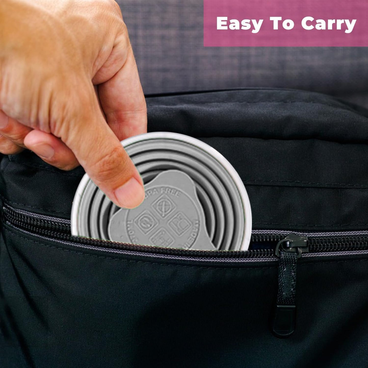 Silicone Collapsible Cup,Collapsible Cups for Camping,Folding Cup with Lids,Collapsible Coffee Cup,Reusable Drinking Mugs Cup(Grey)