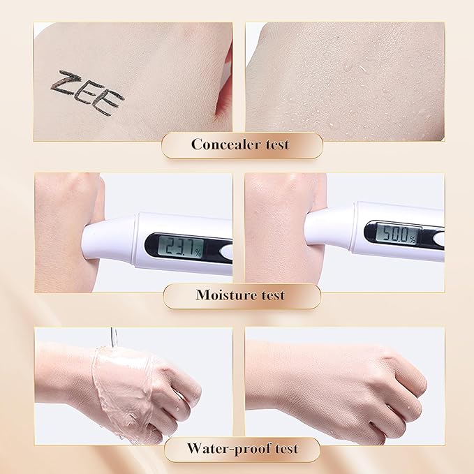 Mushroom Head Air Cushion CC Cream Foundation - Moisturizing & Long-Lasting BB Cream Concealer Makeup Base for All Skin Types, Brighten Long - Lasting Even Color Correcting Concealer (Natural)