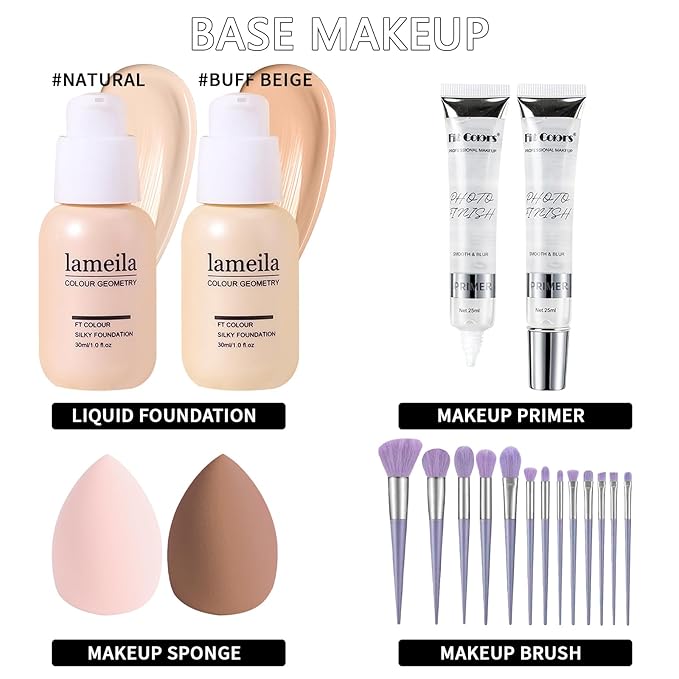 Makeup Set, Makeup Kit, Makeup Present Set For Women Girls Teens, Full Face Makeup Set For Women Girls Teens, Multipurpose Makeup Sets, Beginners and Professionals Alike