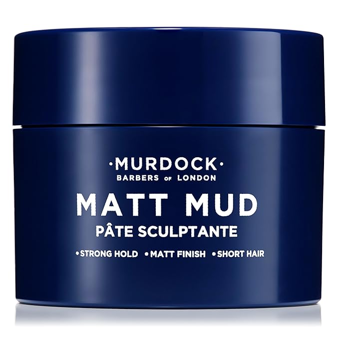 Murdock London Matt Mud | Non-Shine Shaping Clay | Vegan with Kaolin & Vitamin E | Made in England | 1.7 oz
