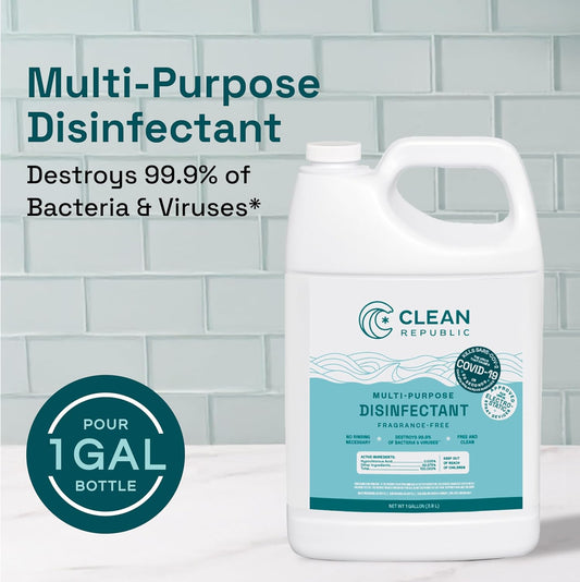 Clean Republic Multi-Purpose Disinfectant Cleaner, 1 Gallon Bottle