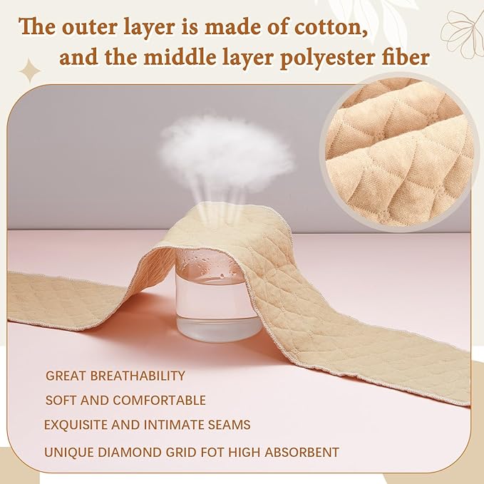 Cotton Tummy Liners and Bra Liners Set for Sweat Rash Skin Folds Plus Size Women Sweating Supplies