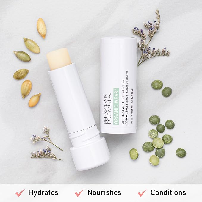 Orangic Lip Balm By Physicians Formula Organic Wear All Natural Lip Treatment Lip Balm, Dermatologist Tested
