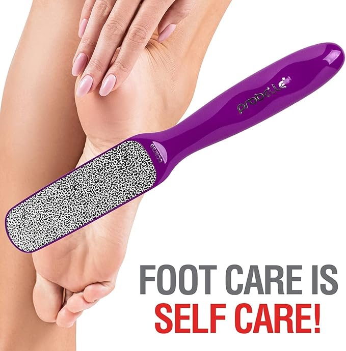 Probelle Double Sided Multidirectional Nickel Foot File Callus Remover - Immediately Reduces calluses and Corns to Powder for Instant Results, Safe Tool (Purple)