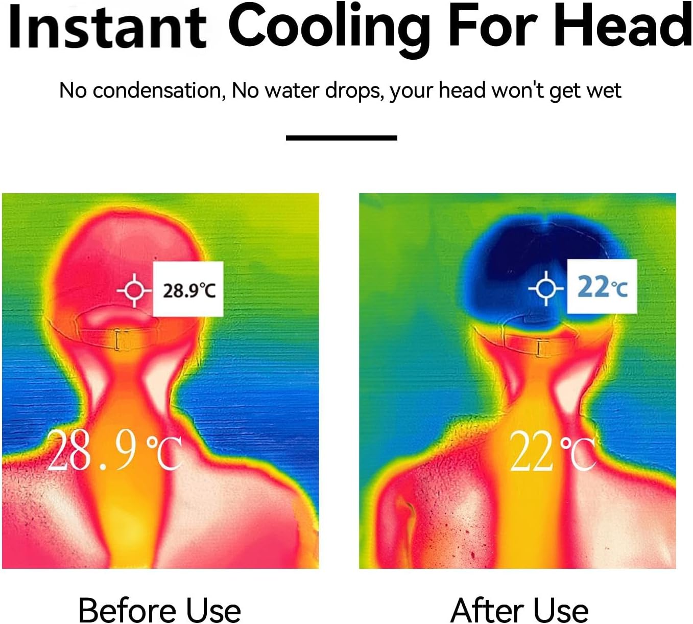 PCM Ice Hat, Heat Stroke Prevention Cooling Hat Insert, Reusable Ice Pack for Hard Hats, Sun Hats, Cycling Helmets, Summer Cooling Accessories, Natural Freezing Below 28°C/82.4°F (Blue, A1)