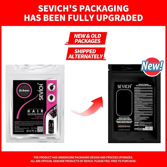 SEVICH Hair Fibers Refill 100g - Compatible with Most Brand Bottles | Hair Building Fibers for Thinning Hair | Instant Thickening Powder for Men & Women | 5-Second Natural Coverage,Medium Blonde