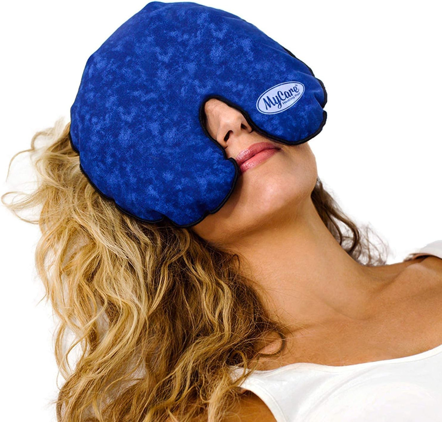 Hot Cold Face Mask with Washable Cover – Reusable Natural Relief for Migraine, Sinus, Headache, and Stress