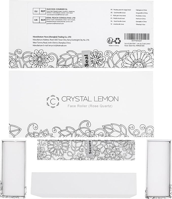 Natural Jade Roller for Face - Aging Wrinkles, Puffiness Facial Skin Massager Treatment Therapy - Premium Jade Stone, by Crystal Lemon (Rose Quartz)