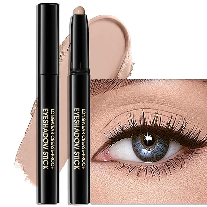 Eyeshadow Stick Matte Eye Brightener Pencil Cream Nude Eye Shadow Base Crayon Long-Lasting Crease-Proof Naked Eyeshadow Blendable High Pigmented Single Eyeliner Makeup for Women, 3 DESERT