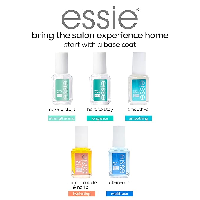 essie Nail Care, 8-Free Vegan, Gel Setter Top Coat, gel-like finish nail polish, 0.46 fl oz