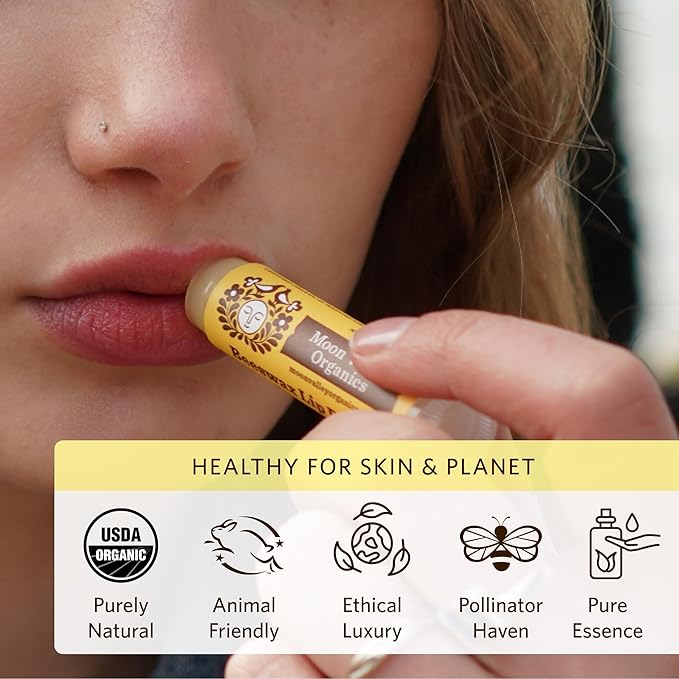 Moon Valley Organics Beeswax Lip Balm for Moisturizing Lips and Cuticles (VELVETY VANILLA, 1-Pack)