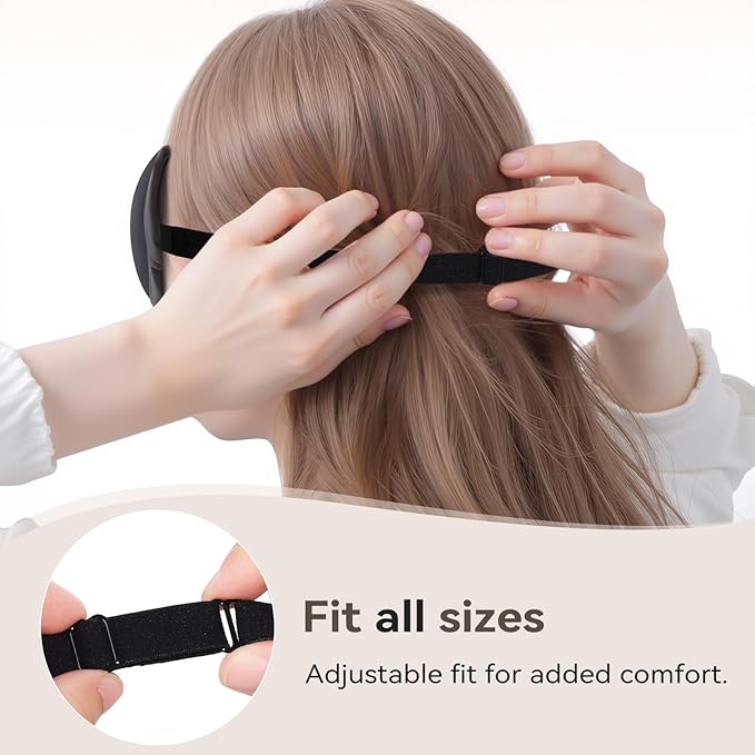 Slim 3D Sleep Mask for Side Sleepers, Blackout Sleeping Mask for Men, Women & Girls, Zero Eye Pressure, Ultra Soft Eye Masks for Sleeping, Perfect for Travel, Nap, Meditation, Airplane (Gray)