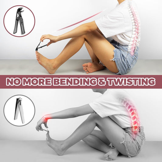 Toenail Clippers for Thick Toenails for Seniors, Large Angled Toe Nail Clippers for Men Thick Nails with Wide Jaw Opening, Heavy Duty No Splash Nail Clippers with Catcher Gifts for Men & Women