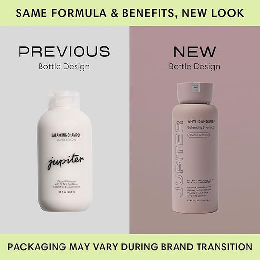 Jupiter Oil Control & Exfoliation Set, Anti-Dandruff Shampoo, Conditioner, Restoring Serum, Scalp Brush, & Purifying Mask, for Women & Men, Dermatologist-Formulated for Flaky, Itchy, Oily, & Dry Scalp