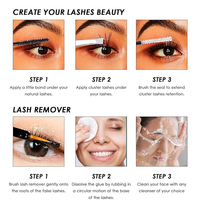 DIY Lash Extensions Kit 320pcs Individual Lashes Clusters 30D 40D 60D D Curl Eyelash Extension Kit with Applicator and Lash Bond&Seal, Lash Remover For False Eyelash Mix 11-20mm (30D+40D+60D KIT)