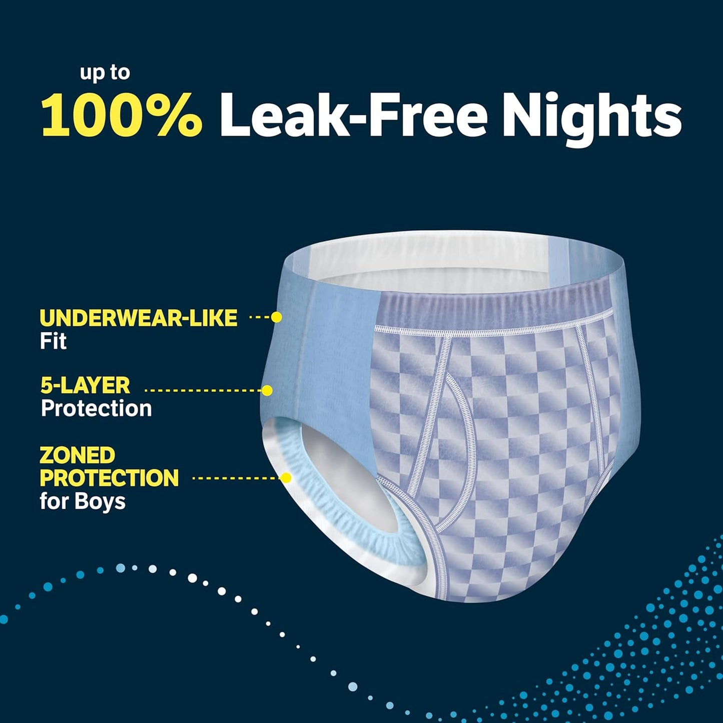 Goodnites Boys' Nighttime Bedwetting Underwear, Size Extra Large (95-120 lbs), 9 Ct, Packaging May Vary