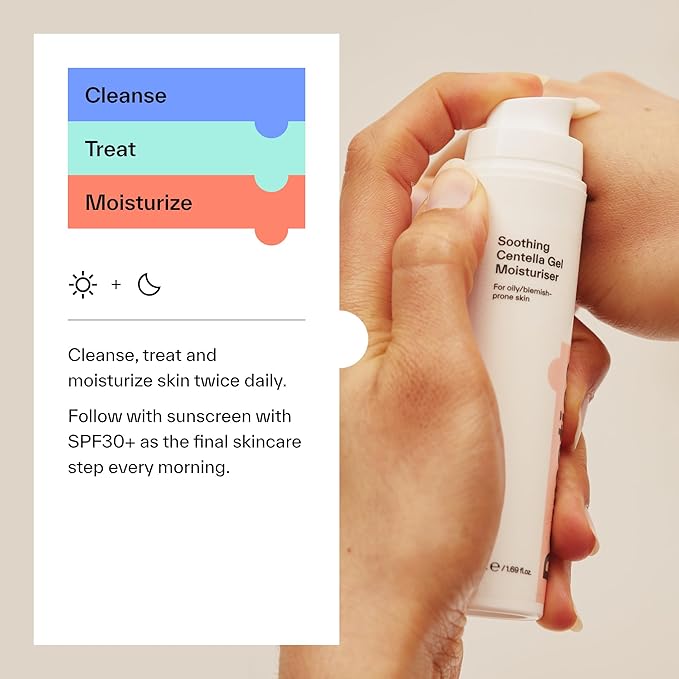 Dermatica Blemish Control Kit, Balancing Glycerin Gel Cleanser (200ml), Clarifying Azelaic Acid 15% Cream (30ml), Soothing Centella Gel Moisturiser (50ml)