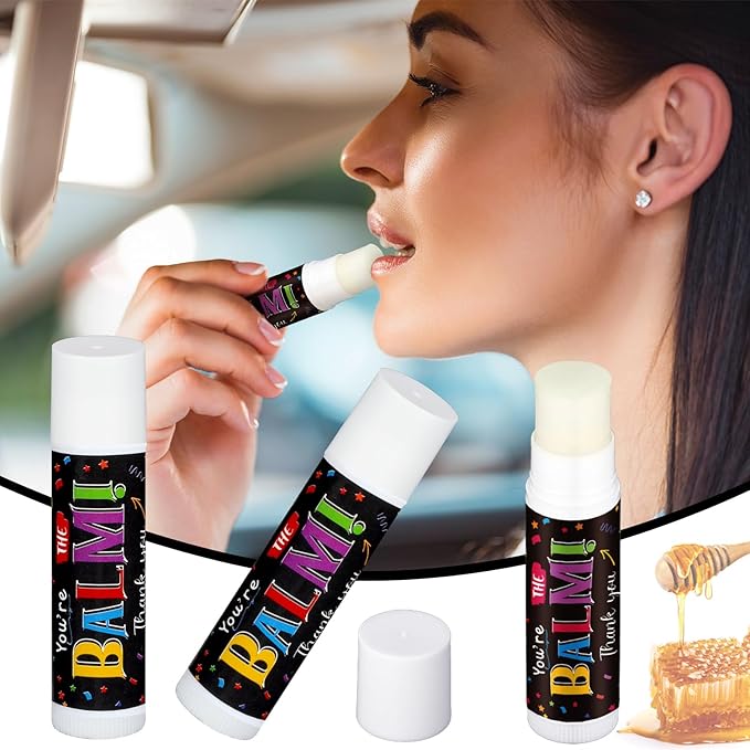 Dunzy 100 Pack Employee Appreciation Gifts Bulk Lip Balms Favors Bulk Small Thank You Gifts Team Appreciation Inspirational Gifts for Women Men Coworkers Staff Teachers Nurses Team