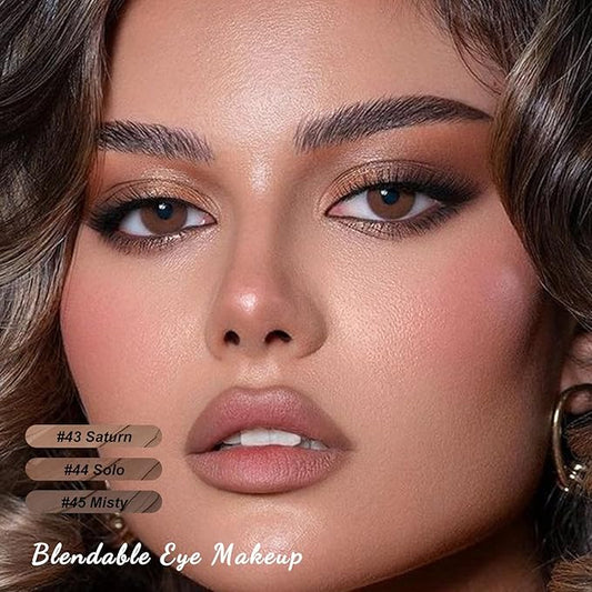 FOCALLURE 3 Pcs Cream Eyeshadow Stick,Matte Eyeshadow Pencil Crayon,Crease-proof Eye Shadow Brightener Sets,Long Lasting Eye Shadow Highlighter Stick Make up (Oh So Nude)