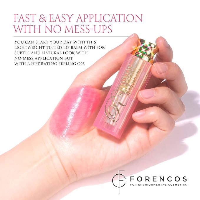 Tinted Lip Balm Hydrating 0.11 oz, Glow Pink Shade, Glossy High Pigmentation, Sheer and Smooth, Mositurizing, Natural Color (Pink Bouquet)