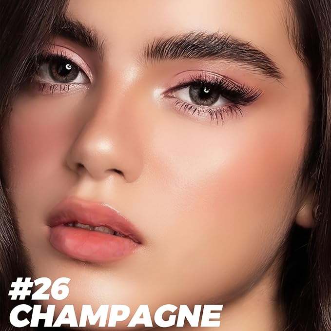 FOCALLURE Shimmer and Matte Cream Eyeshadow Stick,Smooth Brilliant Eye Brightener Pencil for Women,Long Lasting Waterproof Eye Shadow and Liners Makeup,CHAMPAGNE