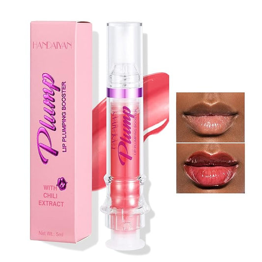 Spicy Lip Gloss Plumper Glossy Lip Lipstick, Lifter Gloss, Hydrating, Volumizes, High-Shine, Lip Plumping Lip Glaze Lip Makeup, Plump & Pout Lip Plumper for Women Girls (#04)