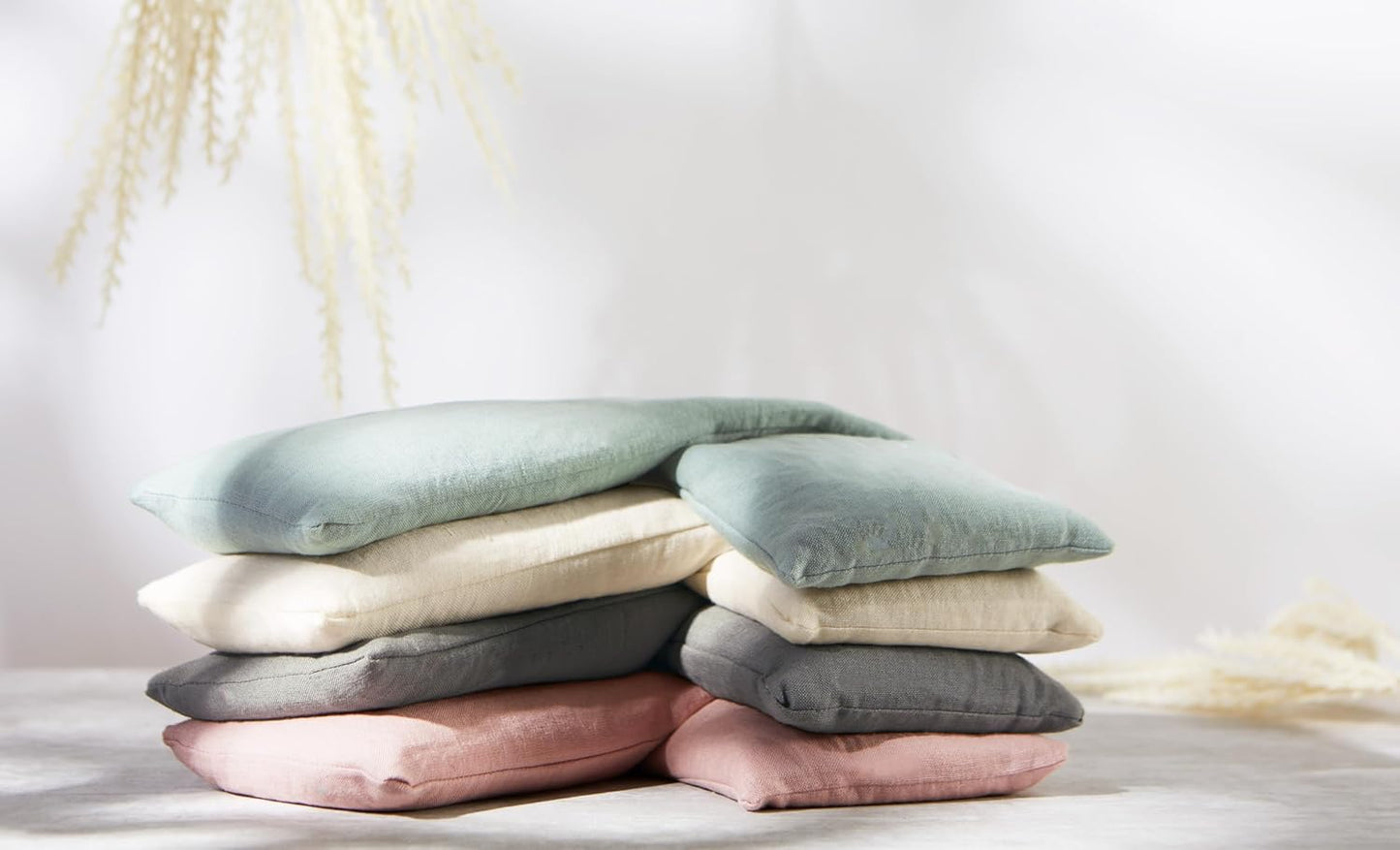 Bucky Linen Hot & Cold Body Wrap, Natural Buckwheat Filling, Sage, 16x5-inch