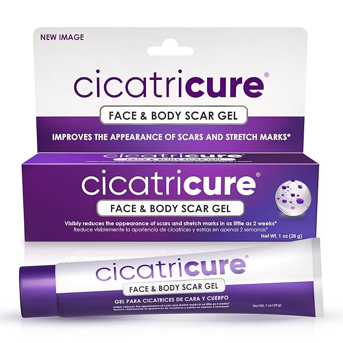 Cicatricure Advanced Scar Gel for Face & Body - Proven Results in 2 Weeks, Scar Treatment for Surgical Scars, Stretch Marks, Scars of Burns and Injuries, Acne Scar Treatment, 1 oz (28 g)