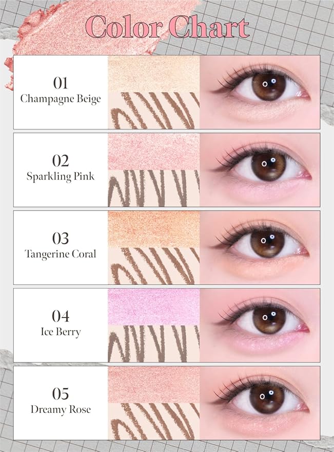 CORALHAZE Idol AEGYO-SAL Maker 03 Tangerine Coral, 2-in-1 Under-Eye Highlighter and Contour Liner for Bright, Voluminous Eyes, Long-Lasting, Smudge-Proof Shimmer Stick with Natural Glow, Korean Beauty