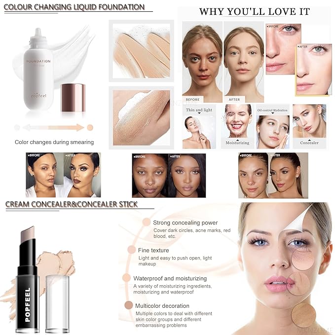 Professional Makeup Kit for Women Full Kit, Makeup Set Cosmetic Make Up Kit with Makeup Bag Include Eyeshadow Palette Makeup Brushes Set Lipstick Lip Gloss Foundation Concealer