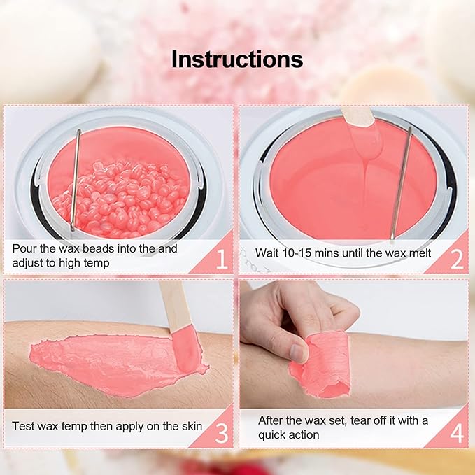 PURPLESKY Wax Beads Bulk - Painless 40oz Summer Hard Wax Beads for Body Bikini Leg Back Underarm Chest Eyebrow Ear Nose Long Lasting Waxing for Women Men