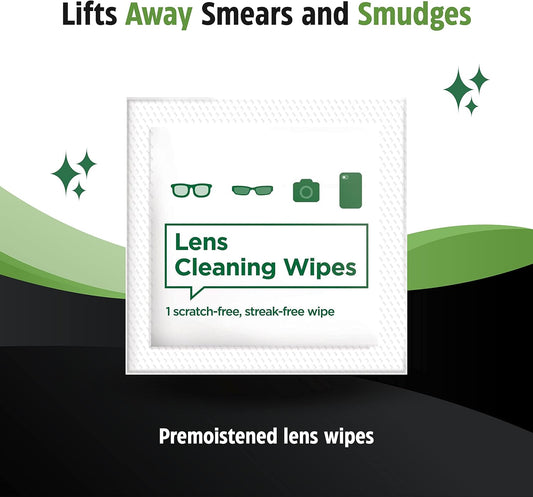HandyClean Pre-Moistened Lens Cleaning Wipes, Eyeglass Wipes, Screen Wipes, Case of 8 Boxes - 200 ct of 6 x 5 inches Individually Packed Lens Cleaner Wipes