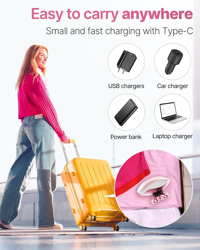 Electric Razors for Women, 5-in-1 Rechargeable Body Shaver - Waterproof Wet Dry Hair Remover - Trimmer for Lady Face Underarms Legs (Pink)