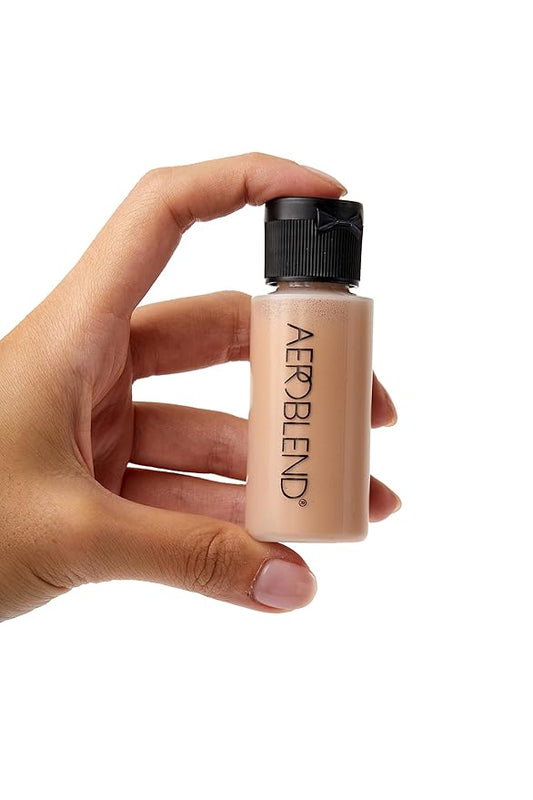 AEROBLEND Airbrush Foundation Makeup (N45) Professional, Water-Based, Buildable, Long-wearing, For all skin types, 1 oz