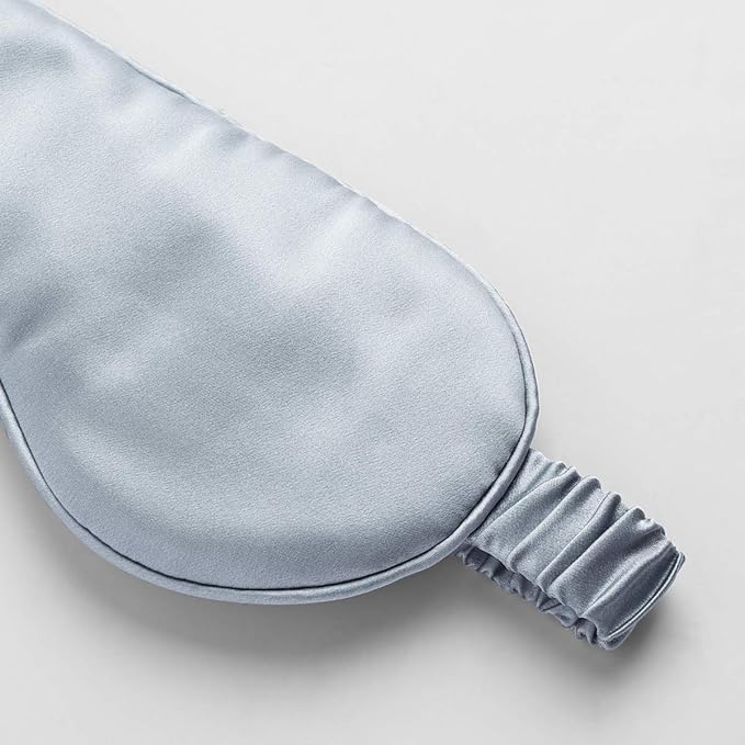 Silk Sleep Mask Light Blocking Luxury 19mm Silk Eye Mask 100% Mulberry Eye Cover Blindfold Ultra Soft Light and Comfy Anti Aging Skin Care with Travel Bag Gift Package