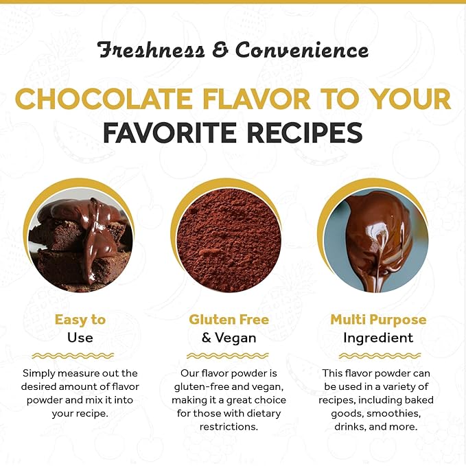 Fanale Premium Chocolate Bubble Tea Flavoring Powder | Perfect for Baking, Smoothies, Desserts and Drinks | Instant Flavoring Powder for Boba Milk Tea- 2.2 Pounds (Pack of 20).