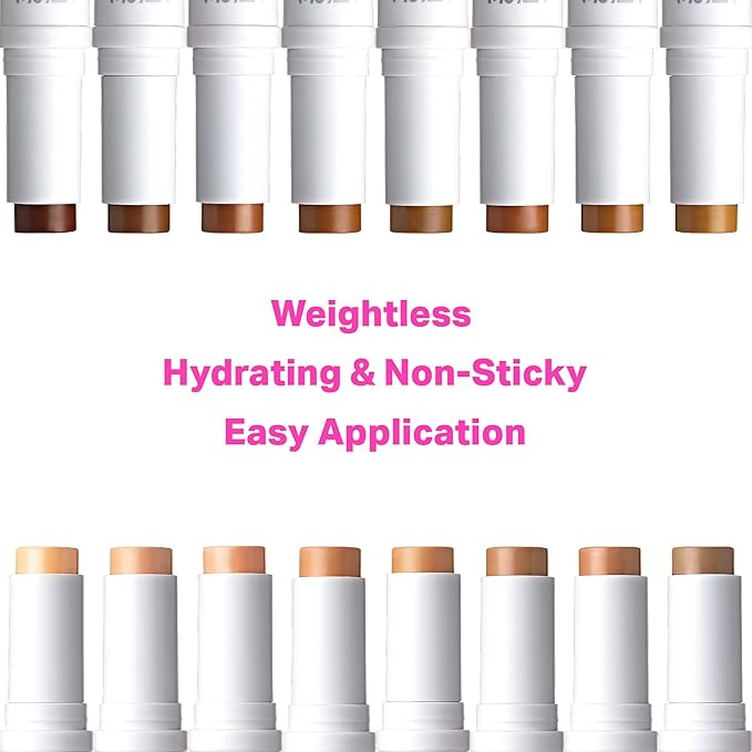 Ruby Kisses Natural Full Coverage 3-In-1 Stick Foundation. Easy to Apply, Hydrating, Lightweight, Long Lasting, Concealer and Contour Stick for Face Makeup (Caramel)