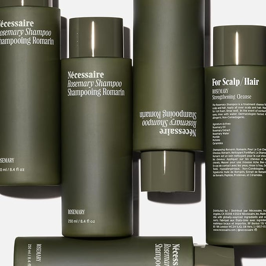 Nécessaire Rosemary Shampoo | Multi-Protien Strengthening Cleanse For Thinning Hair. For Women + Men. Good For All Hair Types/Textures. Free Of Sulfates. Color-Safe. 250 ml / 8.4 oz