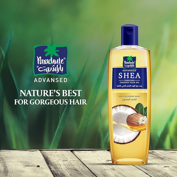 Parachute Advansed Coconut oil enriched with Shea Hair Oil| Moisturising Hair Oil|Nourishes Hair| For Frizz- Free, Soft & Shiny Hair| No Silicones & Parabens |10.1 Fl.oz