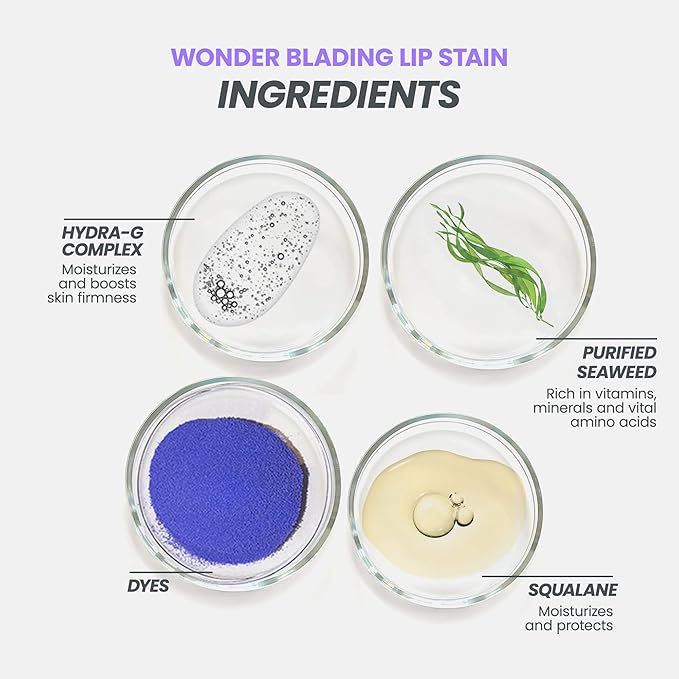 Wonderskin Wonder Blading Lip Stain Peel Off and Reveal Kit - Long Lasting, Waterproof Red Lip Tint, Transfer Proof Natural Lip Stain Kit (Playful)