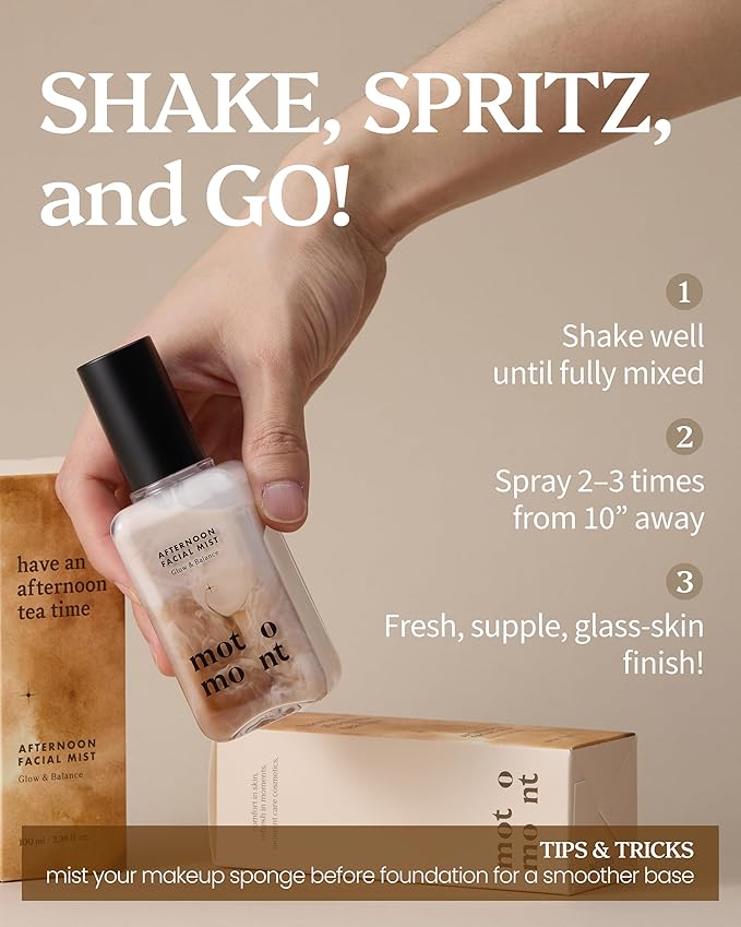 Milk Tea Dewy Skin Mist | Hydrating & Makeup Setting Spray | Dewy Finish - 2x Better Moisturizing Effect - Refreshing Korean Skincare 3.38 fl oz