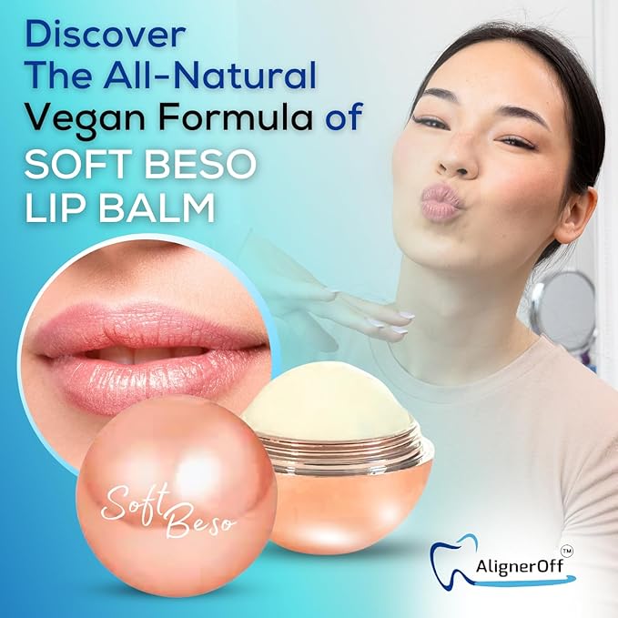 SoftBeso Lip Balm (Rose Gold-Vanilla) Flavored Lip Care | Lip Balm for Beautiful, Soft Lips | For Dry and Chapped Lips| Vegan| Clean ingredients