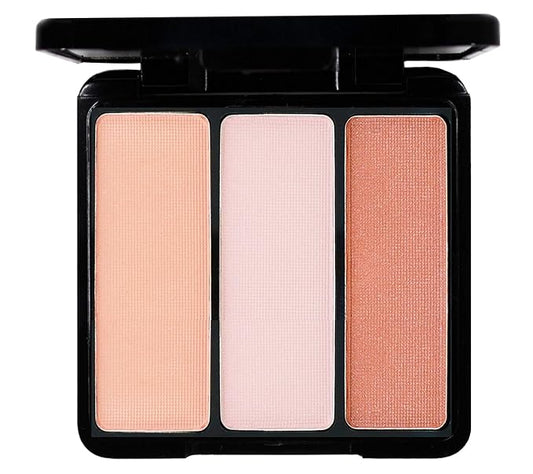 EVE PEARL Blush Trio Blush Palette Long Lasting Skincare Makeup And Dual 204 Fan Highlighter Hypoallergenic Brush Set Make up Kit- Sweet Cheeks