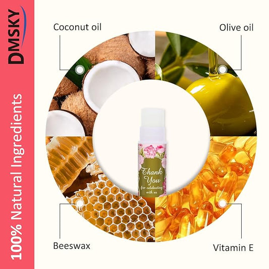 DMSKY Lip Balm Bulk 60 Pcs, Bridal Shower Gifts for Guests,Thank You Gifts for Coworkers Women Men, Bridal Wedding Favors for Guests