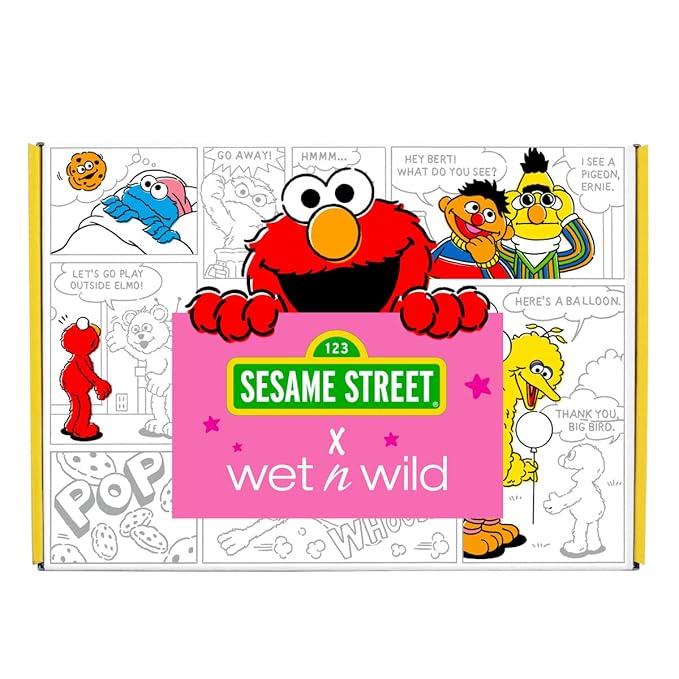 wet n wild Sesame Street Limited Edition PR Box - Makeup Set with Versatile Brushes, Vibrant Buildable & Blendable Palettes & Lip Glosses for Unique Looks, Cruelty-Free & Vegan