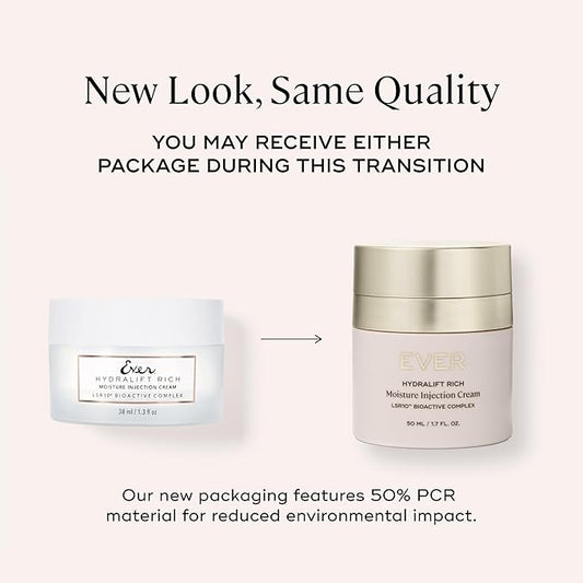 EVER Rich Face Moisturizer (Dry Skin)- Overnight Renewal Facial Lotion, Instant Face Lift Cream, Smooths Lines and Wrinkles, Restores Skin Elasticity, Packed with Urea, Squalane, and Vitamins