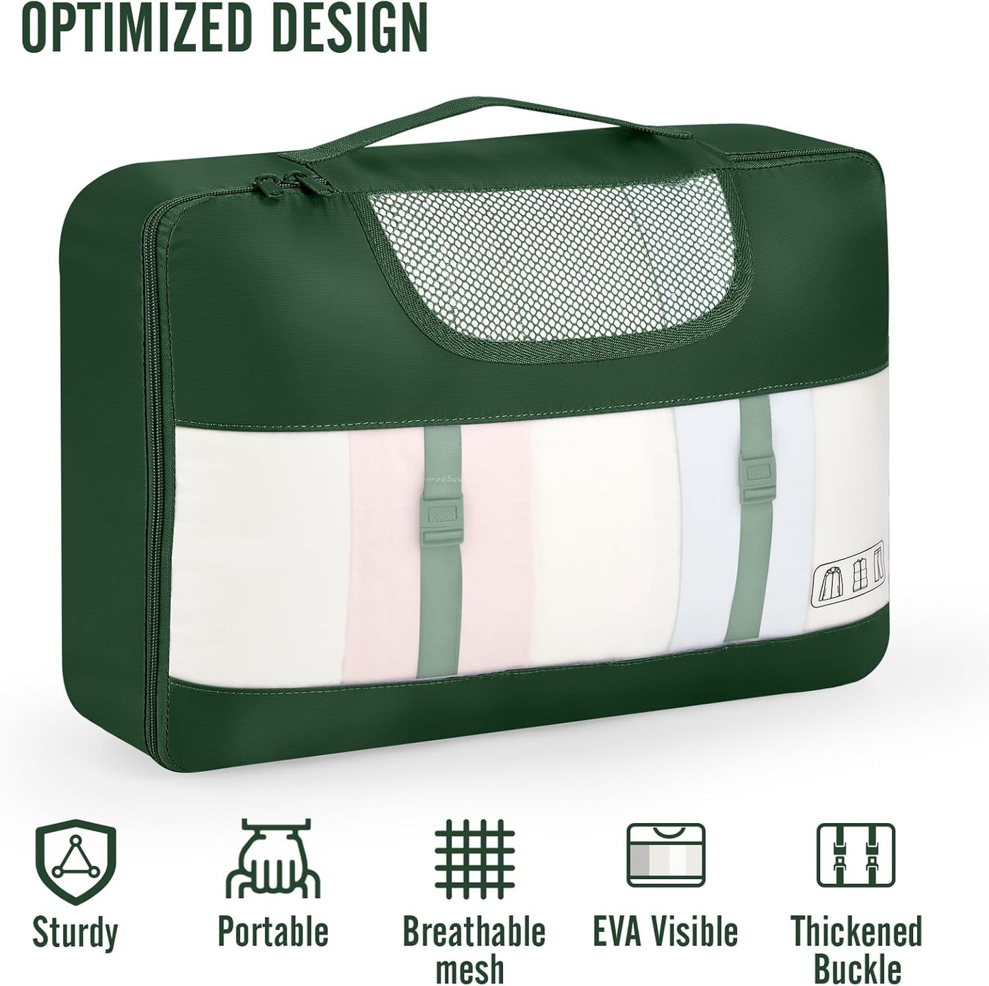 Veken 10 Set Packing Cubes for Travel Essential, Suitcase Organizer Bags in 4 Sizes, Carry-On Luggage Accessories with Large Laundry & Hanging Toiletry Bag, Must-Have for Airplane, Road Trip & Camping