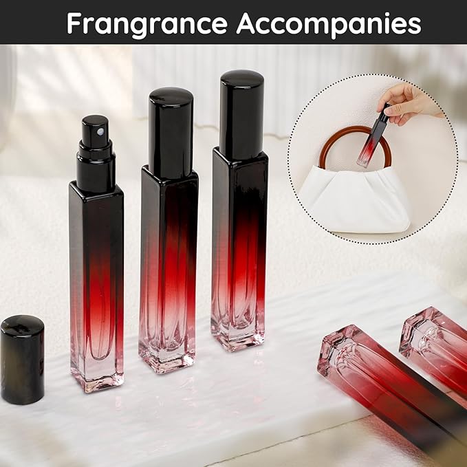 Segbeauty 5 Packs Perfume Bottles Empty, 10ML Refillable Portable Cologne Sprayer, Glass Spray Bottles for Dispensing Liquid Cosmetic, Mini Travel Size Perfume Atomizer Sample Container for Frangrance