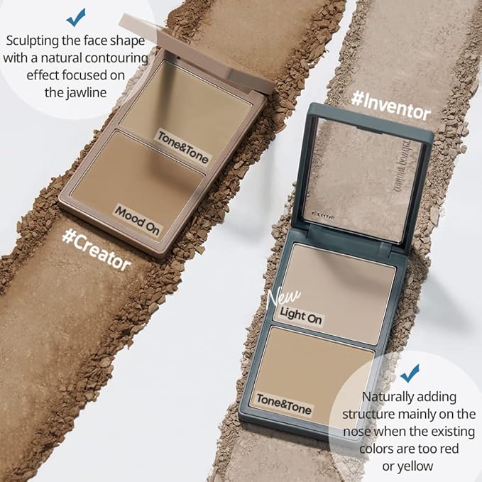 ETUDE Contour Powder 01 Creator (23AD) | Bronzer And Contour Palette To Effortlessly Define The Face Like A Selfie | Smooth, Velety Texture | Natural Look